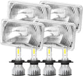 4pcs 4x6 Inch H4651 H4652 H4656 H4666 H6545 Headlights Housing + H4/9003 High Low Beam Bulbs Compatible with Cars,Truck and Van,OEM Style Original Classic Look Conversion Assembly