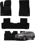 WENNEBIRD Superior Carpet Floor Mats for 2014-2019 Toyota Highlander 7 Seats, 0.5-Inch Ultra-Thick, Noise-Reducing, All-Weather Waterproof Anti-Slip – 4-Pc Set