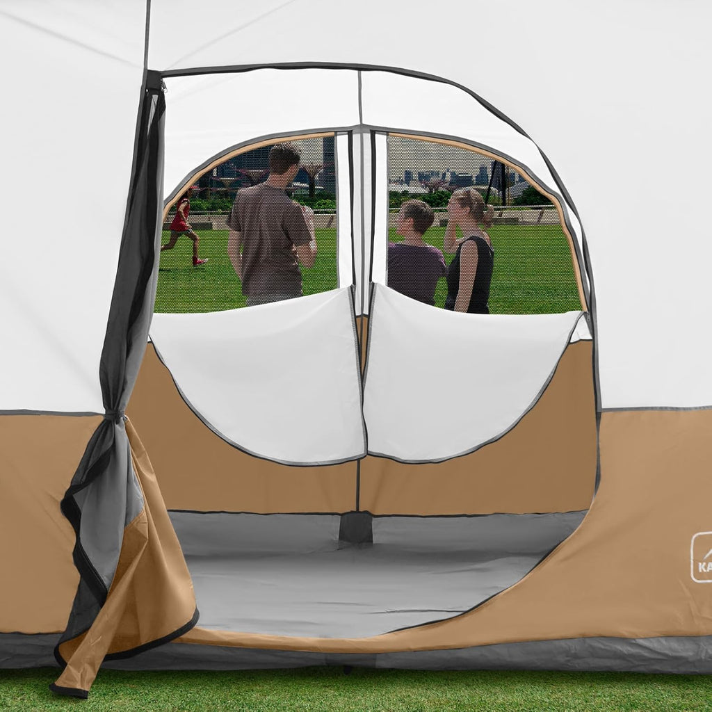 KAMPKEEPER Canopy Side Tent,4-6 Person Camping Cube Tent for 10x10 Pop Up Canopies,Easy Up Gazebo with Window,Compatible with 10' Wide Canopy Tents