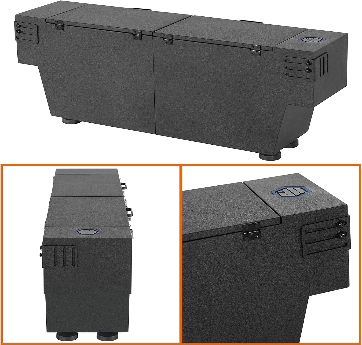 Hooke Road Tacoma Bed Tool Box Lockable Cargo Storage for Toyota Tacoma 5' and 6' Bed, Chevy Colorado & GMC Canyon 5'2' Truck, Solid Steel Waterproof Security Toolbox with Lock Keys