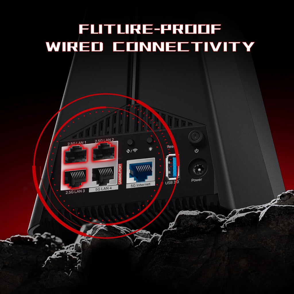 TP-Link Tri-Band BE11000 Wi-Fi 7 Gaming Router Archer GE650 | 6-Stream 11 Gbps supports 320MHz | 2×5G + 3×2.5G Ports USB 3.0 | Game Acceleration, Dedicated Gaming Port & Panel, RGB Lighting|HomeShield