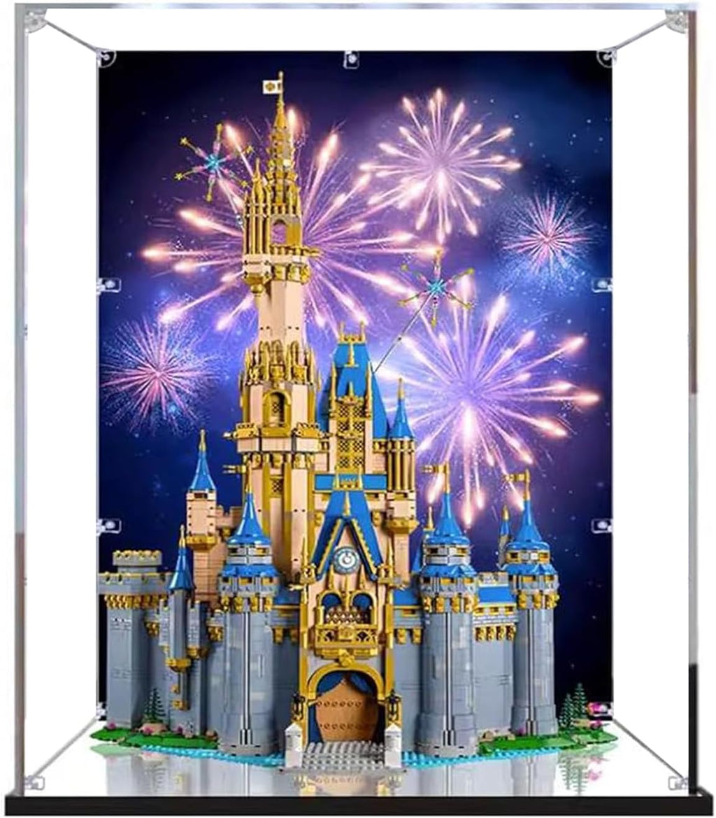 Display Case for Lego Disney Castle 43222, Dustproof, UV-Protected, Custom Fit Showcase, Gifts for Lego Lovers, Storage (Theme D-85*65*40cm)