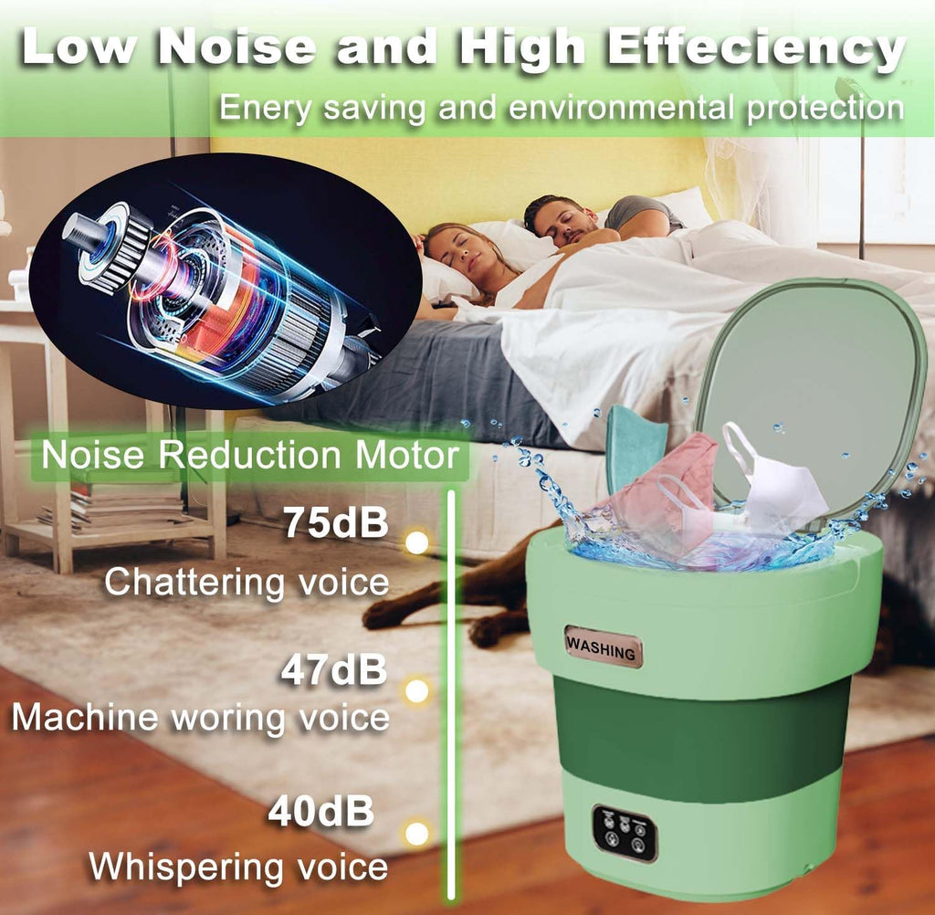 Underwear Washing Machine,15L 2.1kg 2 in 1 Mini Washing Machine and Dryer, Portable Washe, Small Washing Machine with 3 Cleaning Modes for Baby Clothes, Underwear, Camping, RV, Travel(Green)