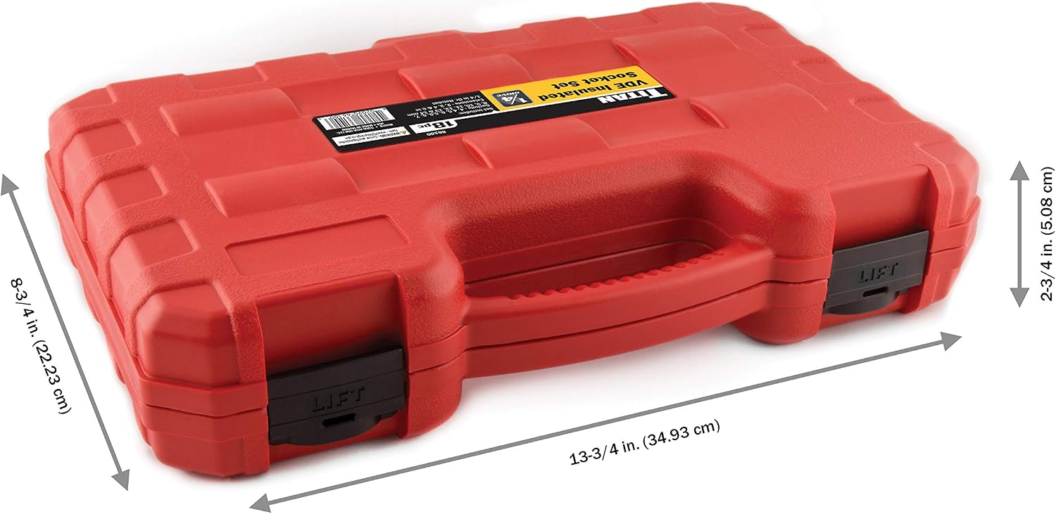Titan 66100 18-Piece 1/4-Inch Drive VDE Insulated Socket Set