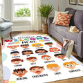 Calming Corner Classroom Rug - Feelings Chart - Coping Skills Emotions Chart Carpet - School Furniture Elementary, ABC Floor Mat Anti-Skid for School & Learning Area, Nursery Decor (8x5ft)