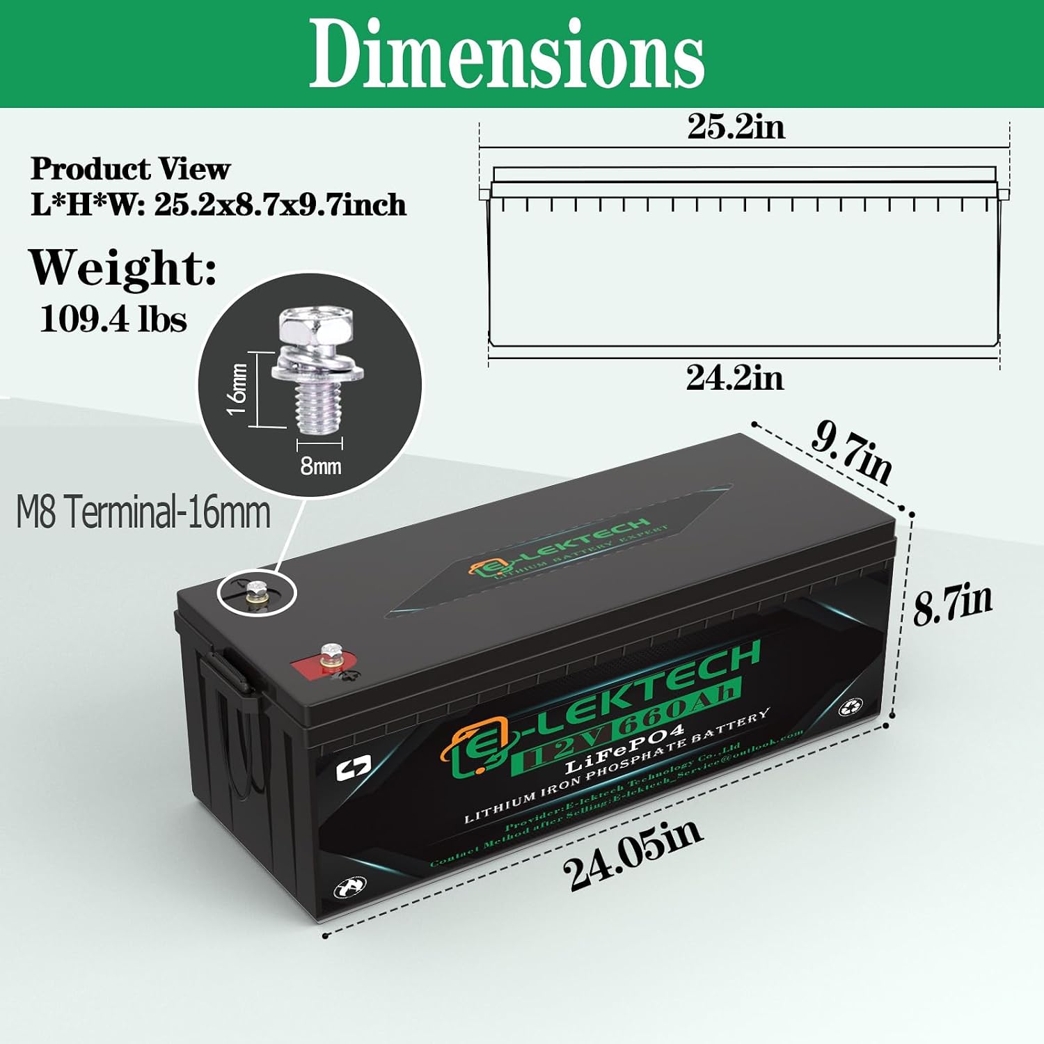 12V 660Ah LiFePO4 Lithium Battery Built-in 250A BMS, Up to 15000 Deep Cycle, Low Temperature Cut Off Lithium Battery, Perfect for RV, Solar, Marine, Camping, Off-Grid, Home Energy Storage