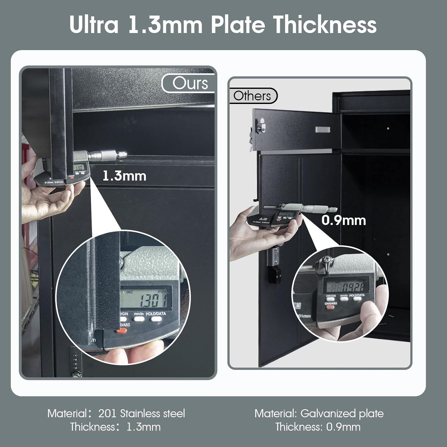 Large Secure Package Delivery Box for Outside with Key Lock, 48 * 23 * 21', Stainless Steel, 42 Gallon, Anti-Theft, Rust-Proof,Waterproof Box for Packages Delivery Outdoor（Black