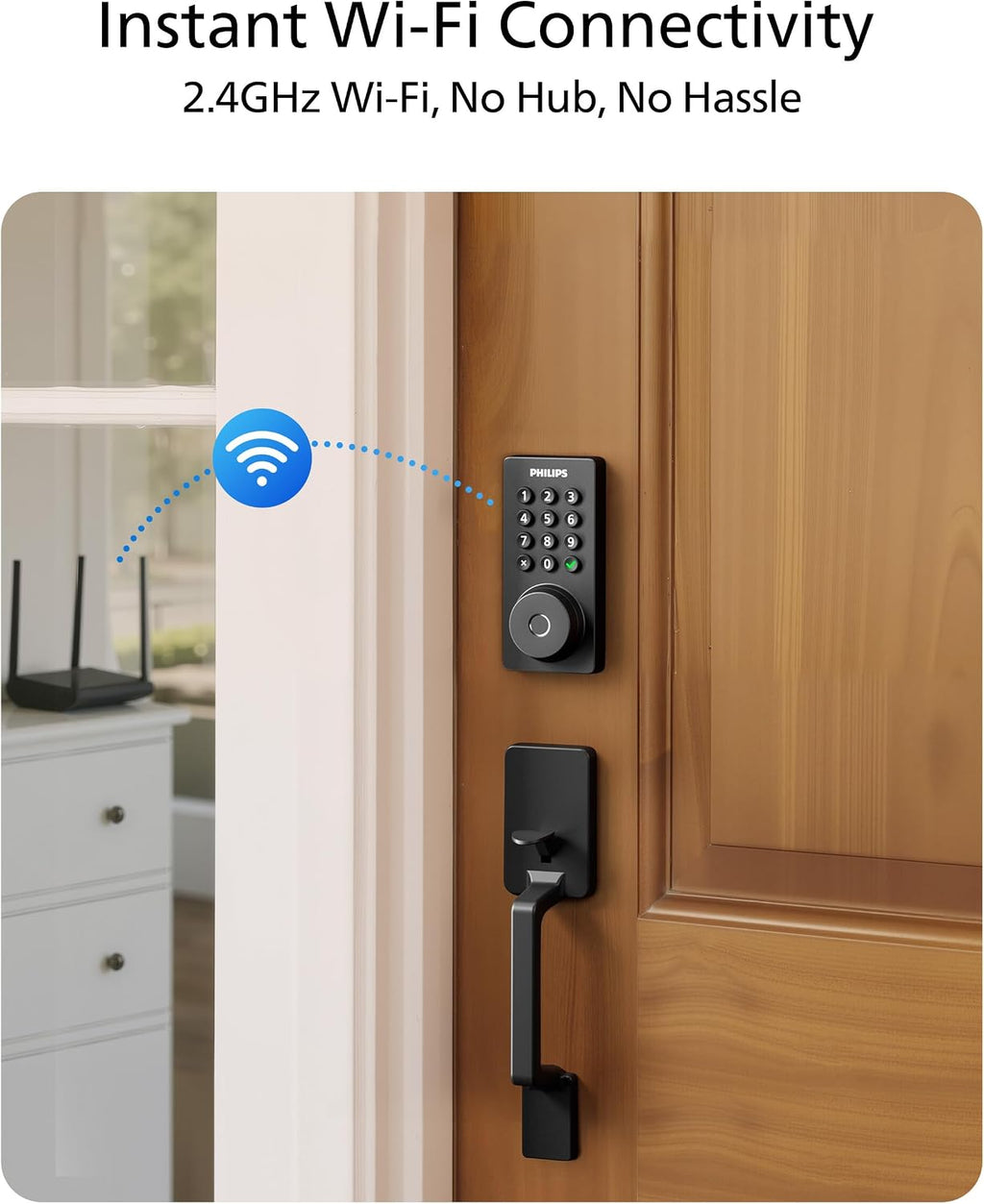 Philips Security Video Doorbell Camera Bundle with Wi-Fi Smart Door Lock