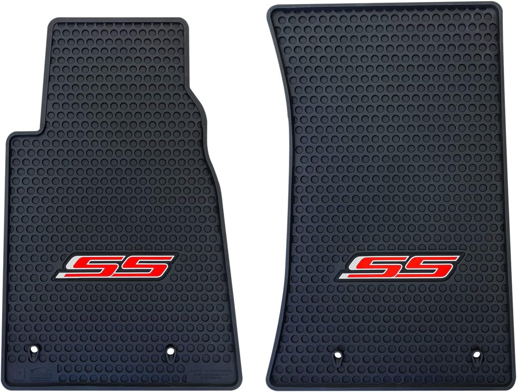 Lloyd Mats Custom-Fit All-Weather Rubber Floor Mats for Chevy Camaro 2010-2015 (Red SS, Black)