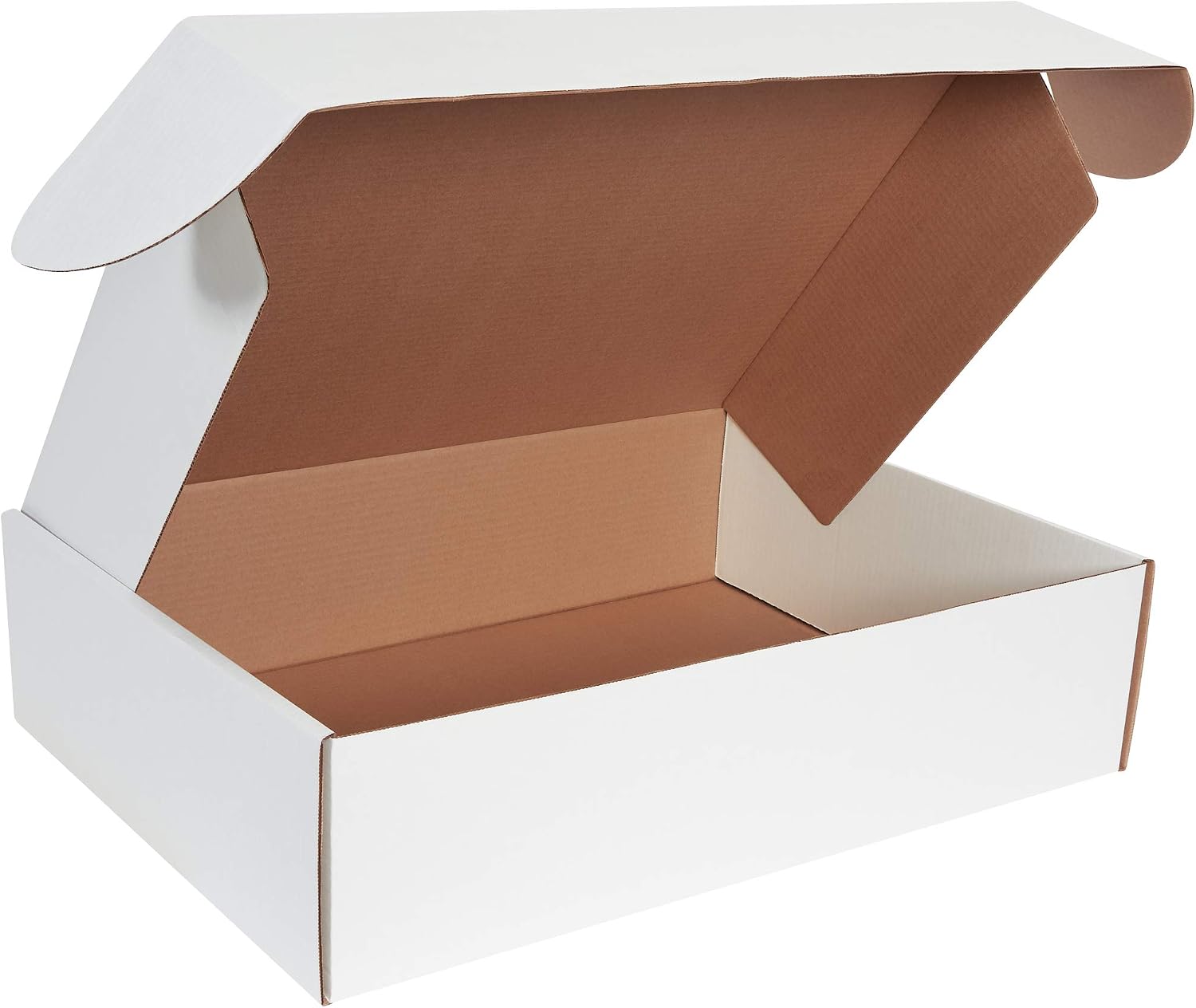 Box USA 24' Deluxe Shipping Boxes 24'L x 18'W x 6'H, 25-Pack - White Box Mailers for Packaging, Storage, Gifts or Bulk Business Orders