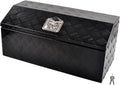 30 Inch Aluminum Trailer Tongue Tool Box Wide Utility Trailer Tongue Toolbox RV Storage OrganizerTrailer Storage Tool Box With Lock & Keys Black,5 Bar Tread (30'X13.2'X13.5')