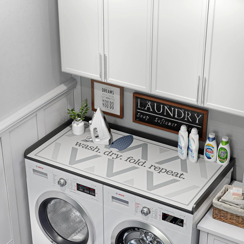 FIMELLO 60' Laundry Room Wall Cabinets and 27.6' x 54' Washer and Dryer Countertop Set, Laundry Room Cabinets Wall Mounted, Upper Cabinets Floating Cabinet - Black Laundry Countertop