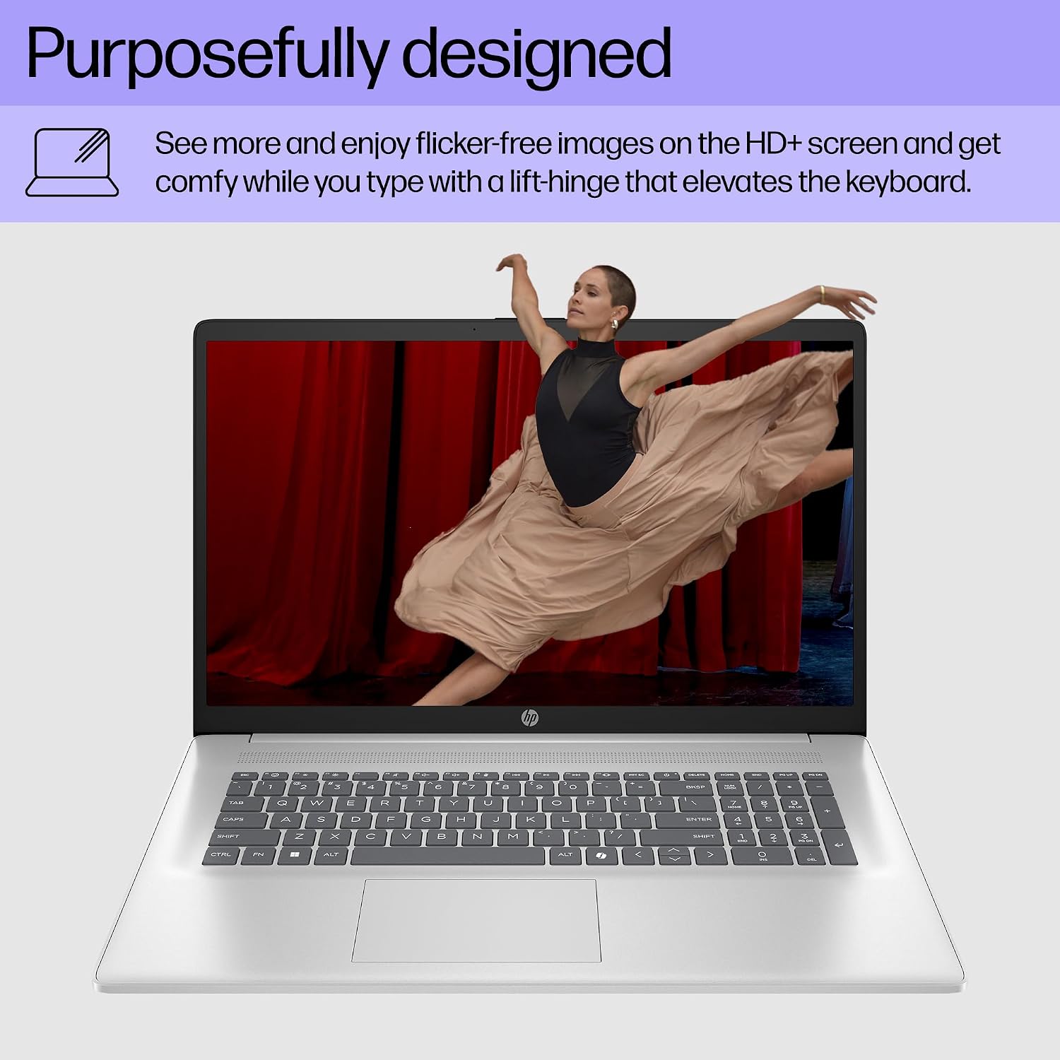 HP 17 Inch Laptop, 17.3' HD+ Touchscreen Display, AMD Ryzen 5 7430U (Up to 4.5GHz), 32 GB RAM, 2 TB SSD, Wi-Fi 6, Bluetooth 5.4, Windows 11 Pro, Copilot AI, Numeric Keypad, w/RECOLX AI Voice Recorder