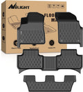 Nilight TPE Floor Mats for Audi Q7 SQ7 2017-2026,Audi Q8 2019 2020 2021 2022 2023 2024 2025 2026 All Weather Custom Fit Heavy Duty Floor Liners