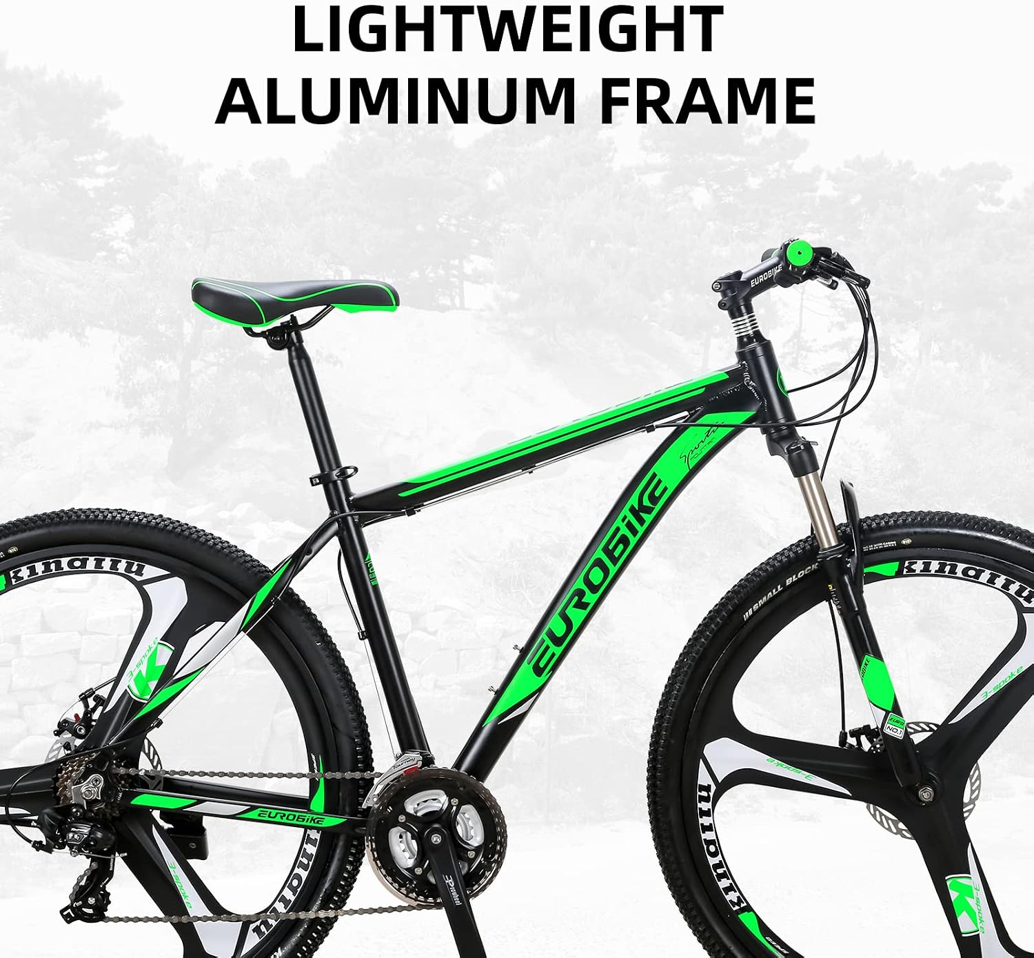 EUROBIKE 29' /27.5' Mountain Bike，29' Men Mountain Bike, Lightweight Aluminum Frame,Front Suspension Daul Disc Brakes 21 Speed Bicycles for Mens Bikes Mountain Bike for Adults