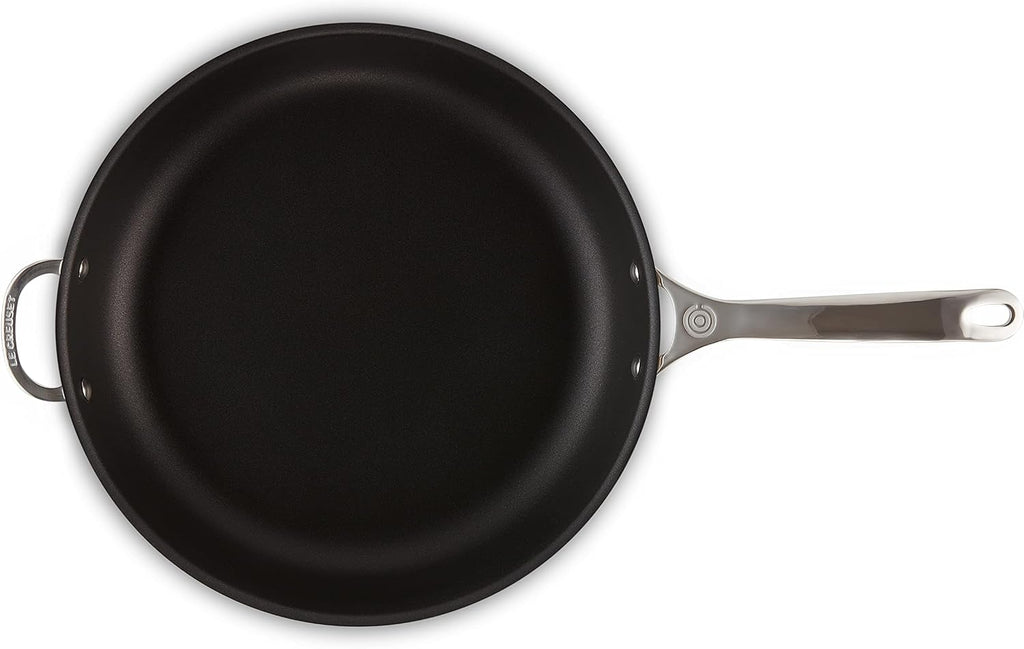Le Creuset Tri-Ply Stainless Steel Nonstick 12.5' Deep Fry Pan with Helper Handle