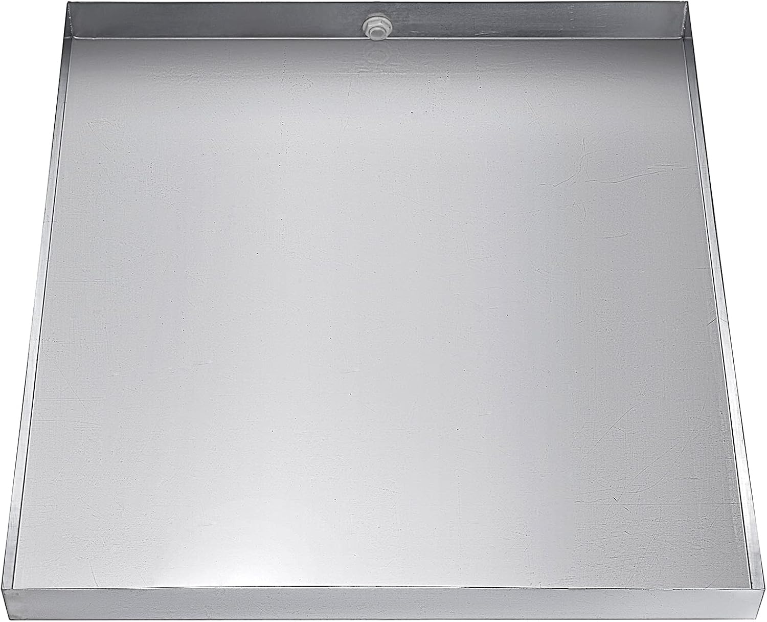 VBENLEM 32 x 30 x 2.5 Inch Washing Machine Pan 18 GA Thickness 304 Stainless Steel Heavy Duty Compact Washer Drip Tray with Drain Hole & Hose Adapter