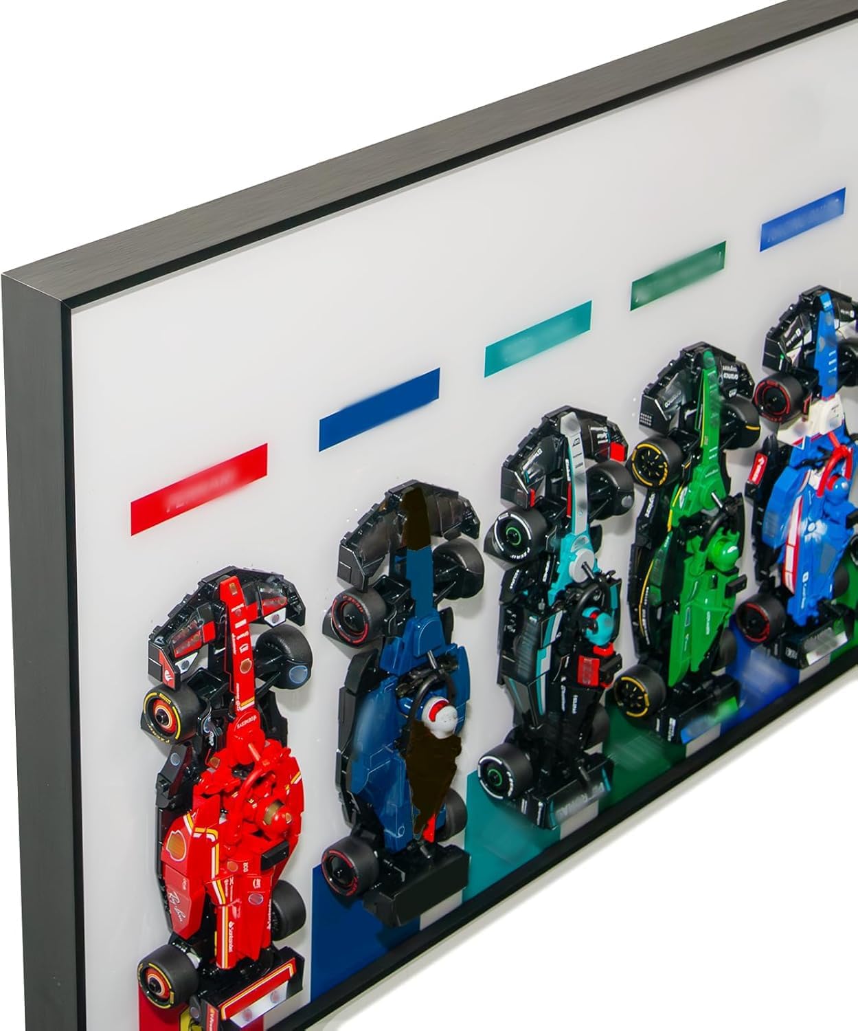 WETCEAOM Display Wallboard Compatible with Lego Speed Champions Display Wall Mount Frame- Showcase 10-Car (Sets 77242-77251) Collection as Wall Art, Space-Saving Mount for Home (No Model)