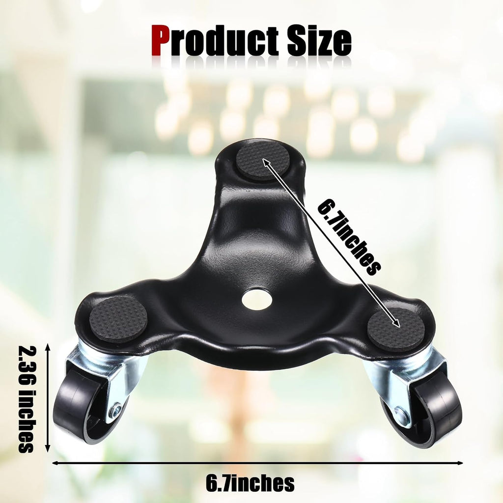 Tallew 24 Pcs Furniture Moving Dolly 3 Wheel Steel Tri Dolly Heavy Duty Movers Mobile Rollers Triangle Swivel Caster Easy Moving Tool for Home Furniture 200 Lbs Load Capacity
