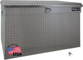 Buyers Products 1712110 Aluminum Diamond Tread All Purpose Chest Tool Box, 24 x 48 x 24 Inch, Made in the USA, Jumbo Toolbox For Work Site Storage & Organization, Durable Contractor Job Box