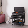 Garvee 4-Drawer Rolling Tool Chest, Heavy-Duty Steel Tool Box Cart with Lock, Garage Organizer Storage Cabinet with Drawers and Wheels, for Workshop, Warehouse, Repair Shop