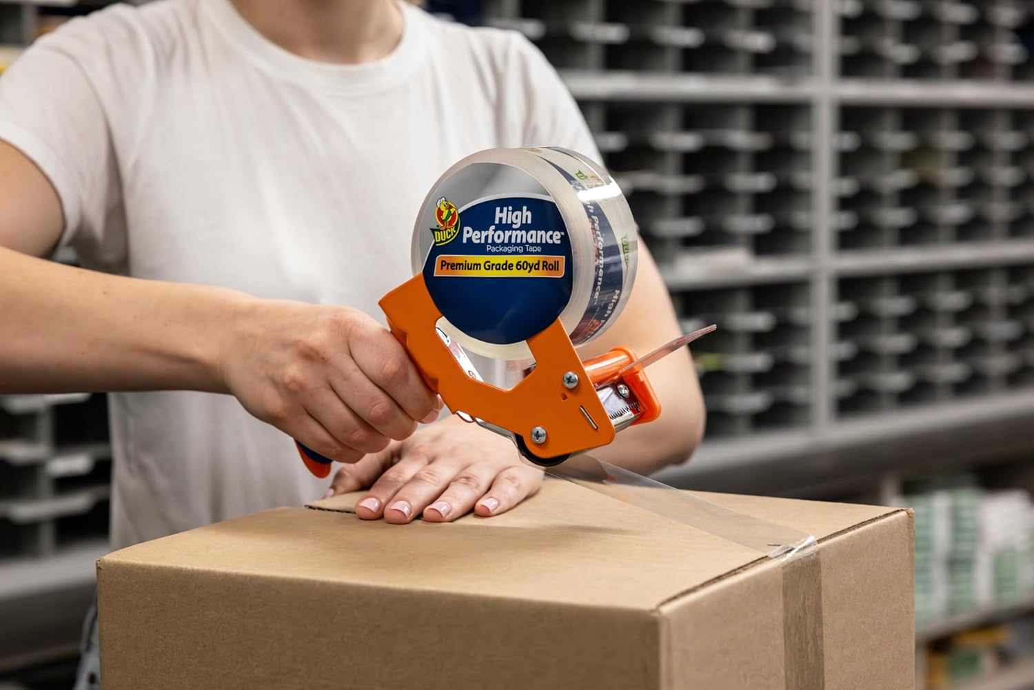 Duck High Performance Clear Packing Tape Refills - 8 Rolls of HP260 Strong Packaging Tape for Shipping, Moving, Mailing & Storage Boxes - 3' Core - 1.88 Inch x 60 Yards - Clear (1067839) (Pack of 6)