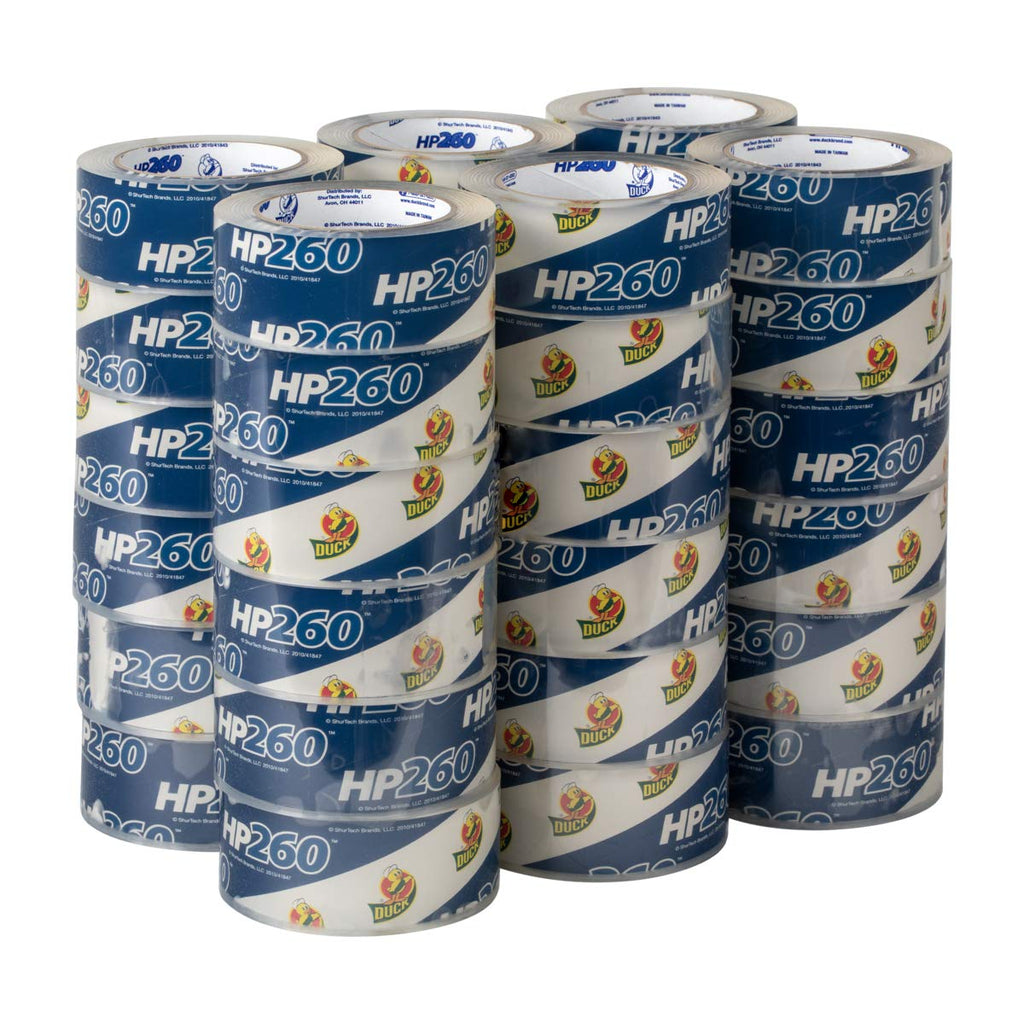Duck High Performance Clear Packing Tape Refills - 36 Rolls of HP260 Strong Packaging Tape for Shipping, Moving, Mailing & Storage Boxes - 3' Core, 1.88 Inch x 60 Yards, Clear (1144714)