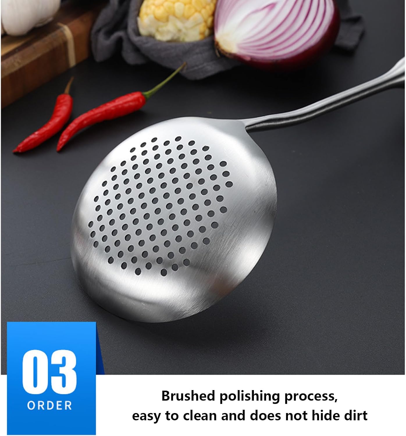 7 PCS Kitchen Cooking Utensils Set Stainless Steel Kitchenware Cookware Set with Holder Metal Kitchen Utensils Set with Wood Heat-Insulated Handle Dishwasher Safe