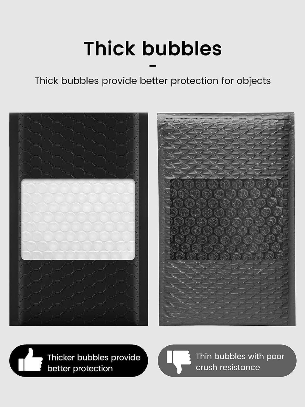 GSSUSA Black Bubble Mailers 6x9 Small Padded Envelopes 3000 Pack,Strong Adhesion Envelopes Mailer Self-Seal Bubble Envelopes for Small Business