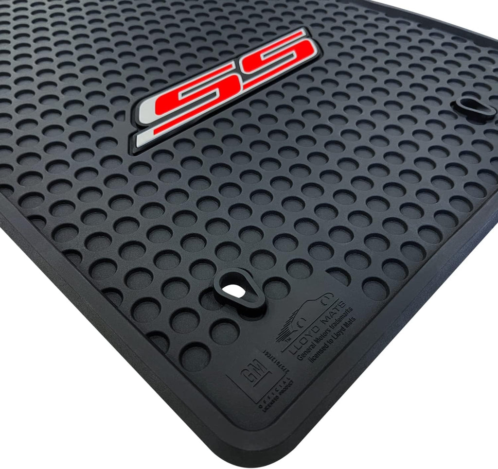 Lloyd Mats Custom-Fit All-Weather Rubber Floor Mats for Chevy Camaro 2010-2015 (Red SS, Black)