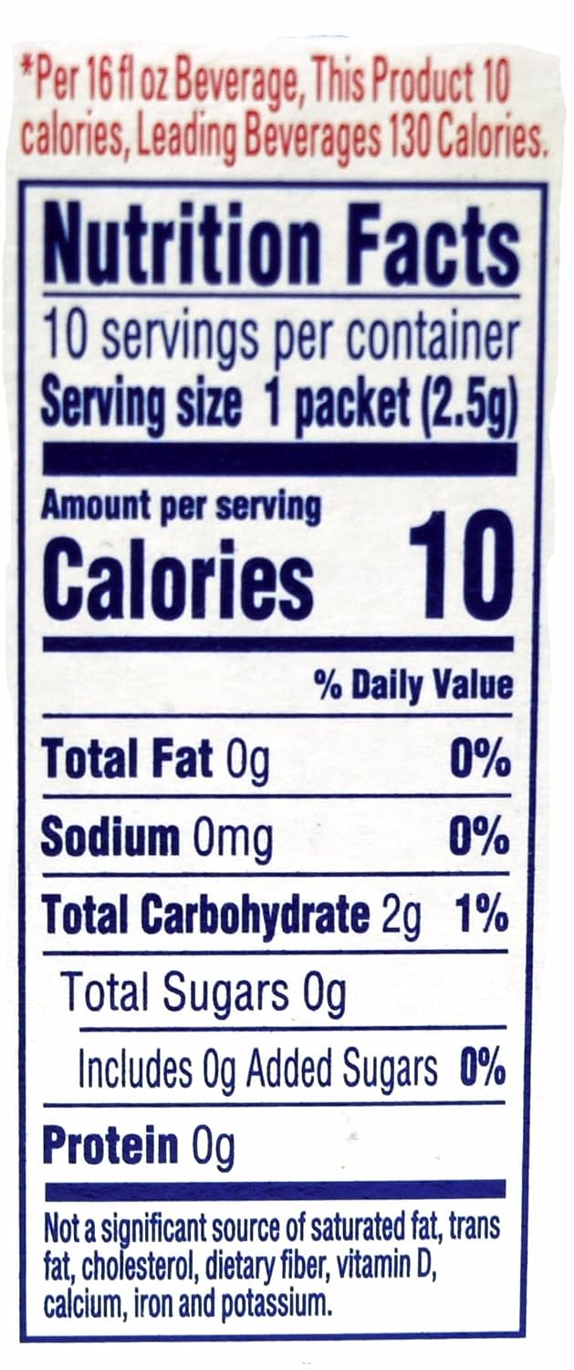 Crystal Light On-The-Go Drink Mix Packets with Caffeine, Zero Sugar Powdered Water Enhancer, Natural Flavor Low Calorie Energy Beverage Mix, Citrus, 0.09 Ounce Packets, 10 Count (Pack of 35)