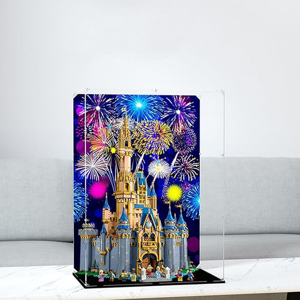 Display Case for Lego Disney Castle 43222, Dustproof, UV-Protected, Custom Fit Showcase, Gifts for Lego Lovers, Storage (Theme A-85*62*38cm)