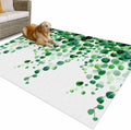 Outdoor Rug 4x6ft Spring Summer Gradient Green Leaves*Watercolor Botantical Patio Area Rugs Waterproof Easy Cleaning Non Shedding Thick Mats Carpet for Indoor Outdoor Porch Deck Backyard Balcony