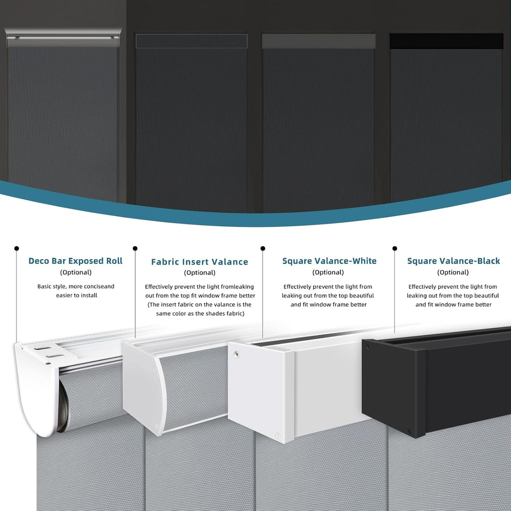 Motorized Shades,Smart Blinds with Remote,100% Blackout Roller Blinds,Work with Google Assistant,Homekit,Automatic Shades,Custom Widths from 16' to 110',Vinyl Medium Grey