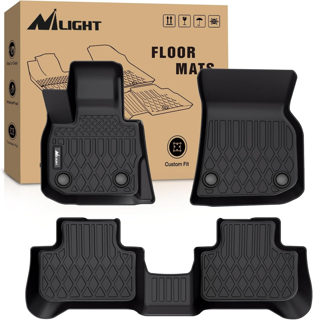 Nilight TPE Floor Mats for BMW X3 30i M40i 30e 2018 2019 2020 2021 2022 2023 2024/2019-2024 BMW X4 M M40i xDrive30i, All Weather Custom Fit Heavy Duty Floor Liners