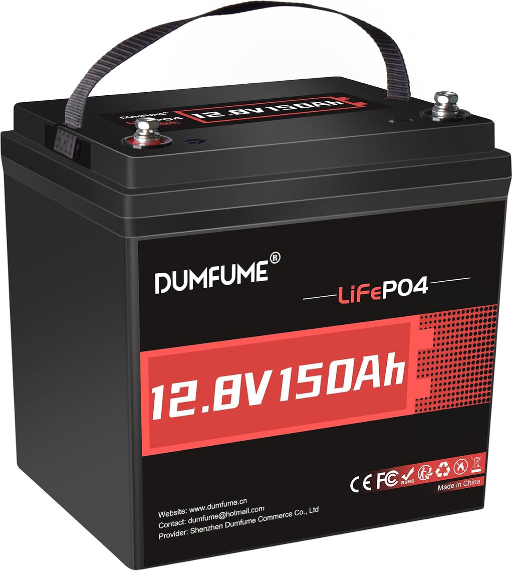 12V 150Ah Max Lithium LiFePO4 Battery, 100A BMS with Low Temp Cut-Off,Automotive-Grade Cells,15000+ Deep Cycles,Perfect for Solar,RV,Off-Grid,Home Energy Storage
