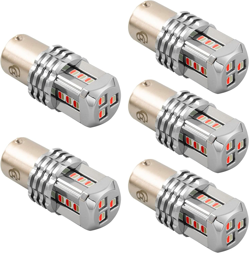 GG Grand General 70826 1157 Dual Color Red/White 15 LED Tower Bulb, 12V, 5 Pack
