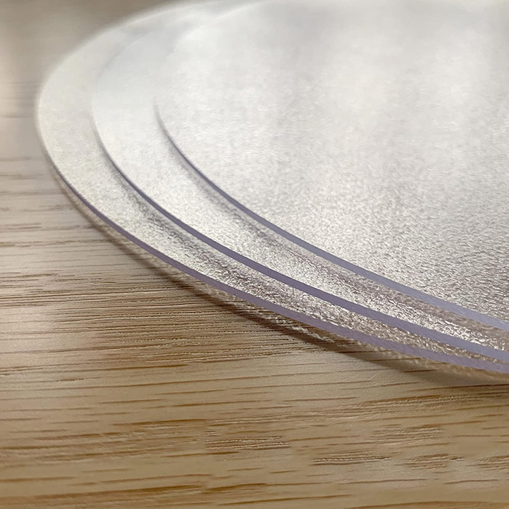 Matte Transparent Tablecloth,3mm Round PVC Table Mat,Table Protection Film,Waterproof Table Cover,for Dining Room Coffee Table Pad Furniture Rugs,φ140cm/55in