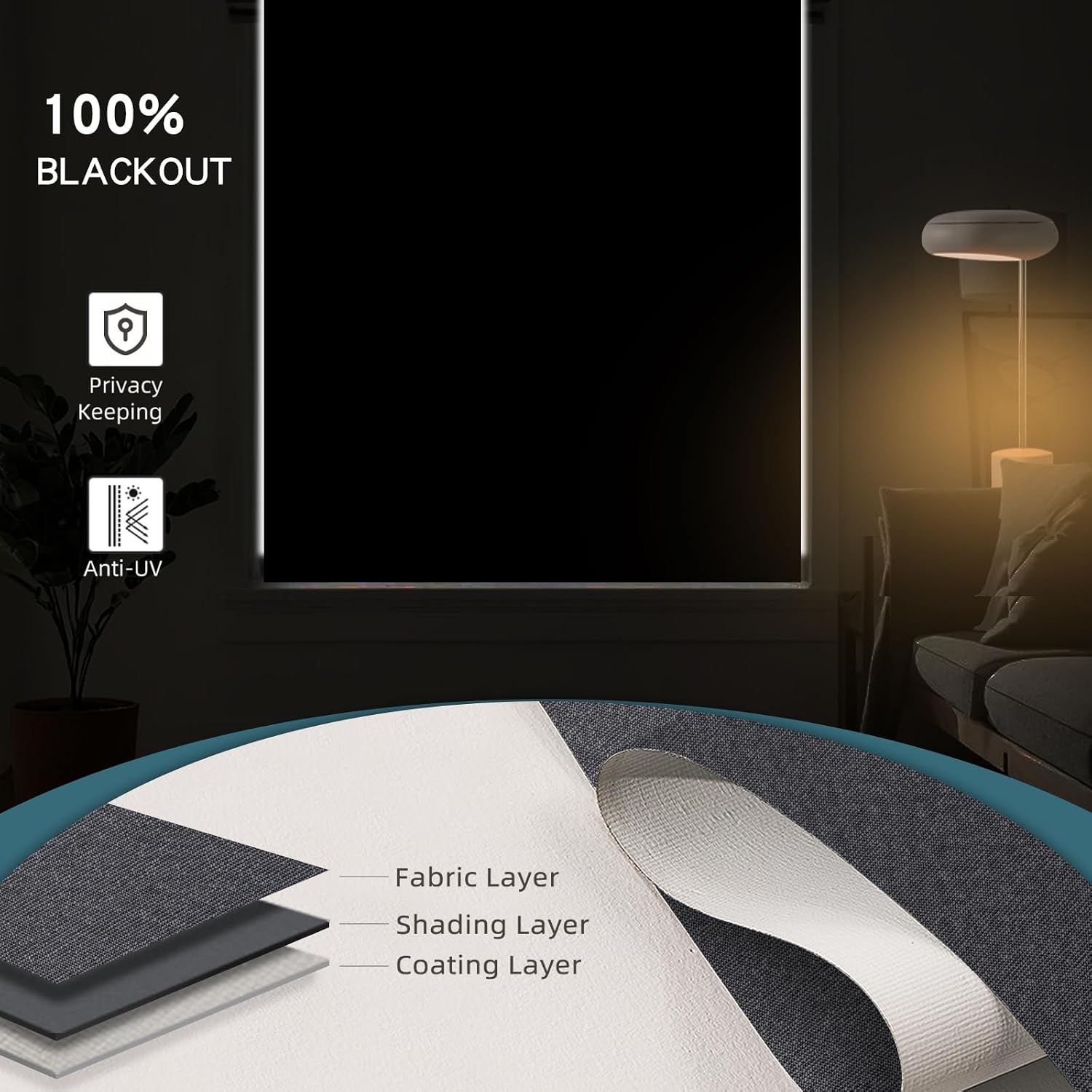 Smart Blinds,Motorized Blackout Shades for Windows,Compatible with Alexa,Google Home,Automatic Blackout Roller Shade,Rechargeable Battery Shades,Dark Umber