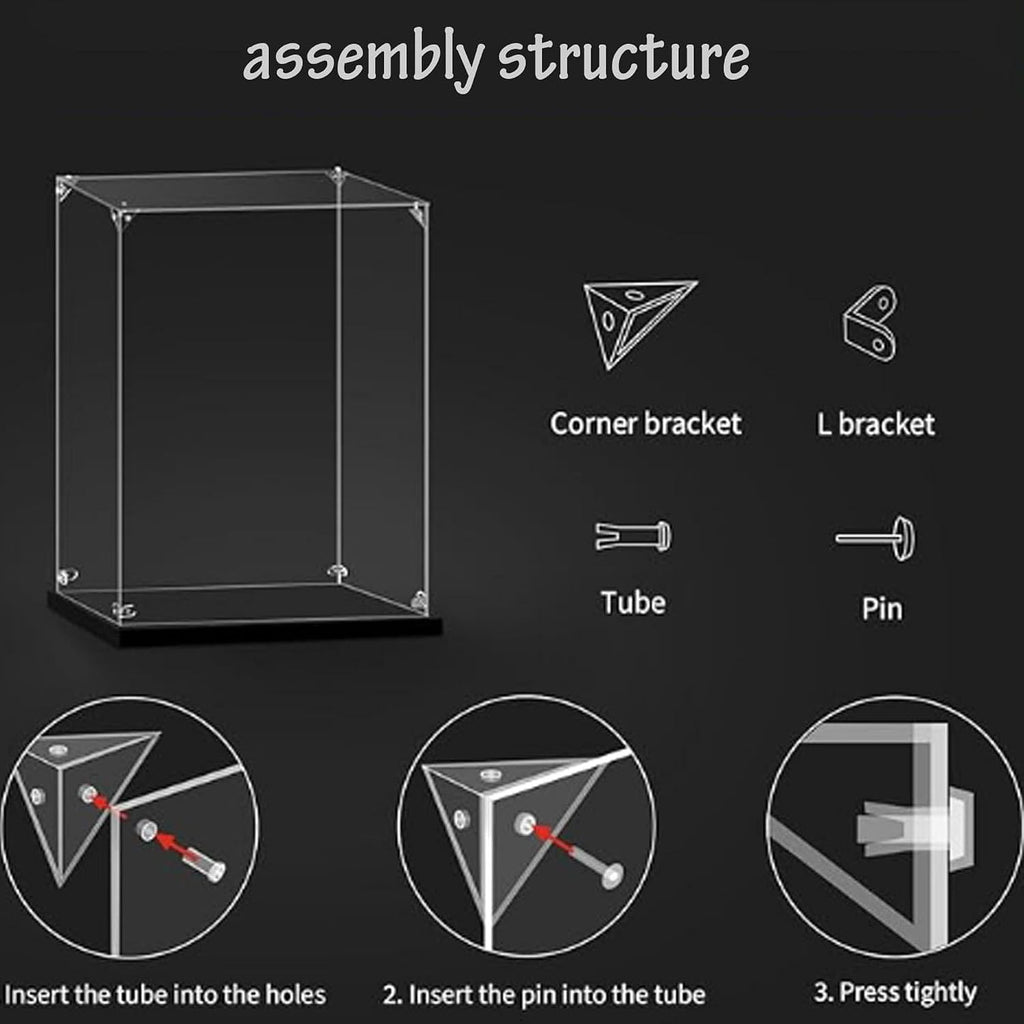 Acrylic Display Case for Lego 10356 Star Trek: Starship Enterprise, Dustproof Transparent Storage Box, Display Box Compatible with 10356 (Box Only) (Painted Background D)