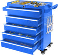 5 Drawers Rolling Tool Chest, Metal Tool Box with Wheels & Lock, Tool Drawers Garage Tool Storage Cabinets Organizer Rolling Cart Toolbox on Wheels for Garage, Workshop, Repair Shop(Assembly Required)