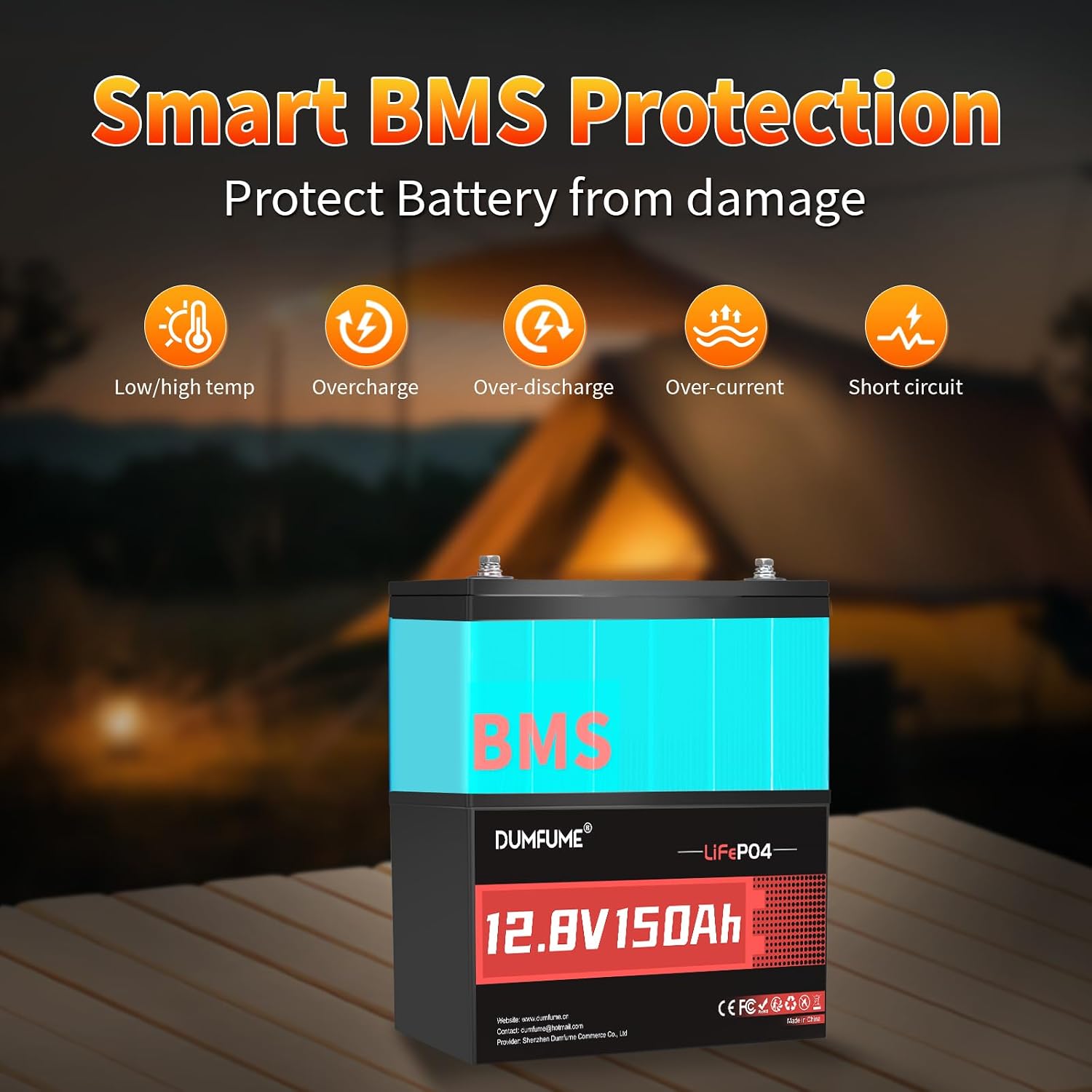 2 Packs 12V 150Ah LiFePO4 Lithium Battery BCI Group31 100A BMS 8000+ Deep Cycles Ideal for Solar System,Backup Power,RV,Camping and Off-Grid