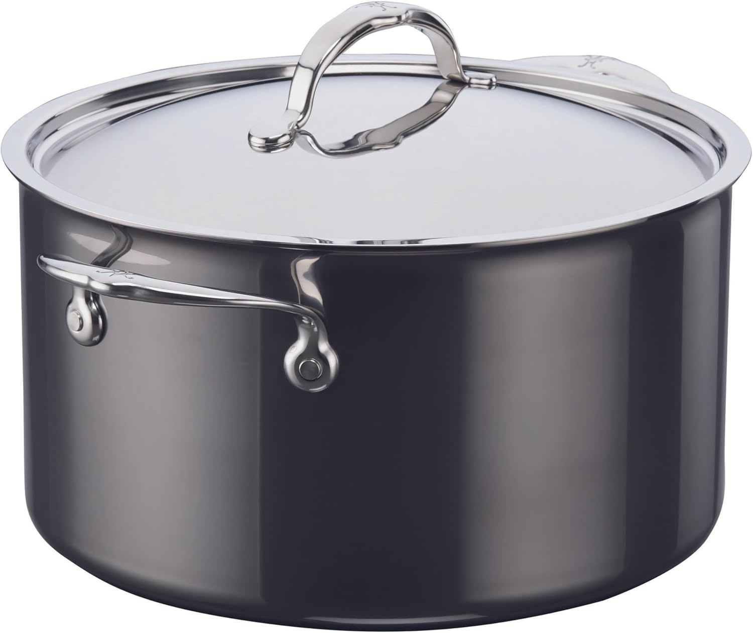 Hestan NanoBond Molecular Titanium Stock Pot with Lid, 8-Quart - PFAS-Free Stainless Steel, 4x Stronger, 1050°F Oven Safe, Induction Compatible, Handcrafted Italy