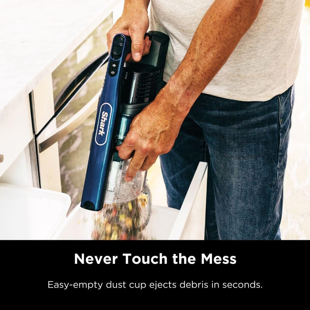 Shark IZ363HT Anti-Allergen Pet Power Cordless Stick Vacuum with PowerFins Technology and Removable Handheld, Blue (Renewed)