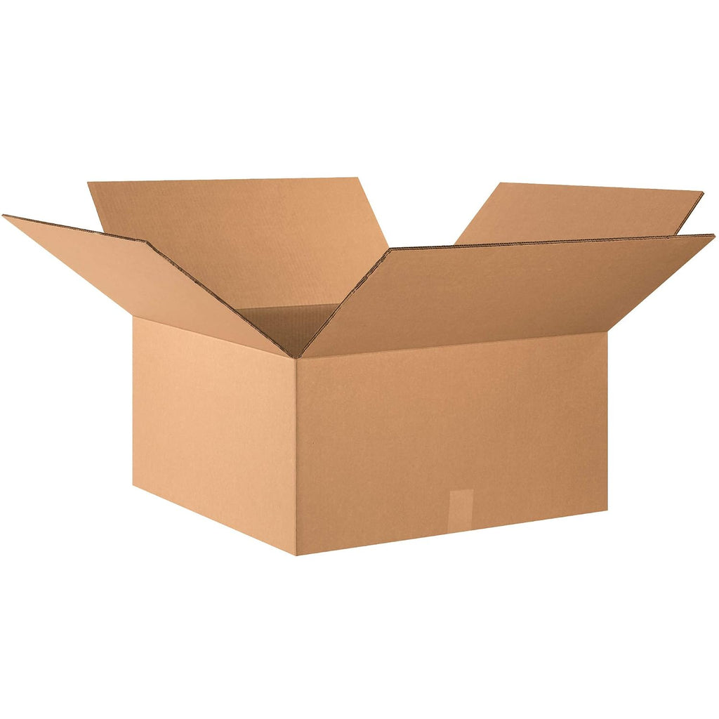 Box USA 10 Pack of Heavy-Duty Double Wall Corrugated Cardboard Boxes, 24' L x 24' W x 10' H, Kraft, Shipping, Packing and Moving