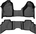 SMARTLINER Floor Mats 1st Row 1 Piece and 2nd Row Liner Set for 2002-2008 Dodge Ram 1500