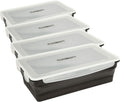 Cuisinart XL Collapsible Marinating Container, Large Capacity Grill Accessories Perfect for BBQs and Tailgates, Marinade and Brining Prep, Collapsible Silicone for Easy Storage (Pack of 4)