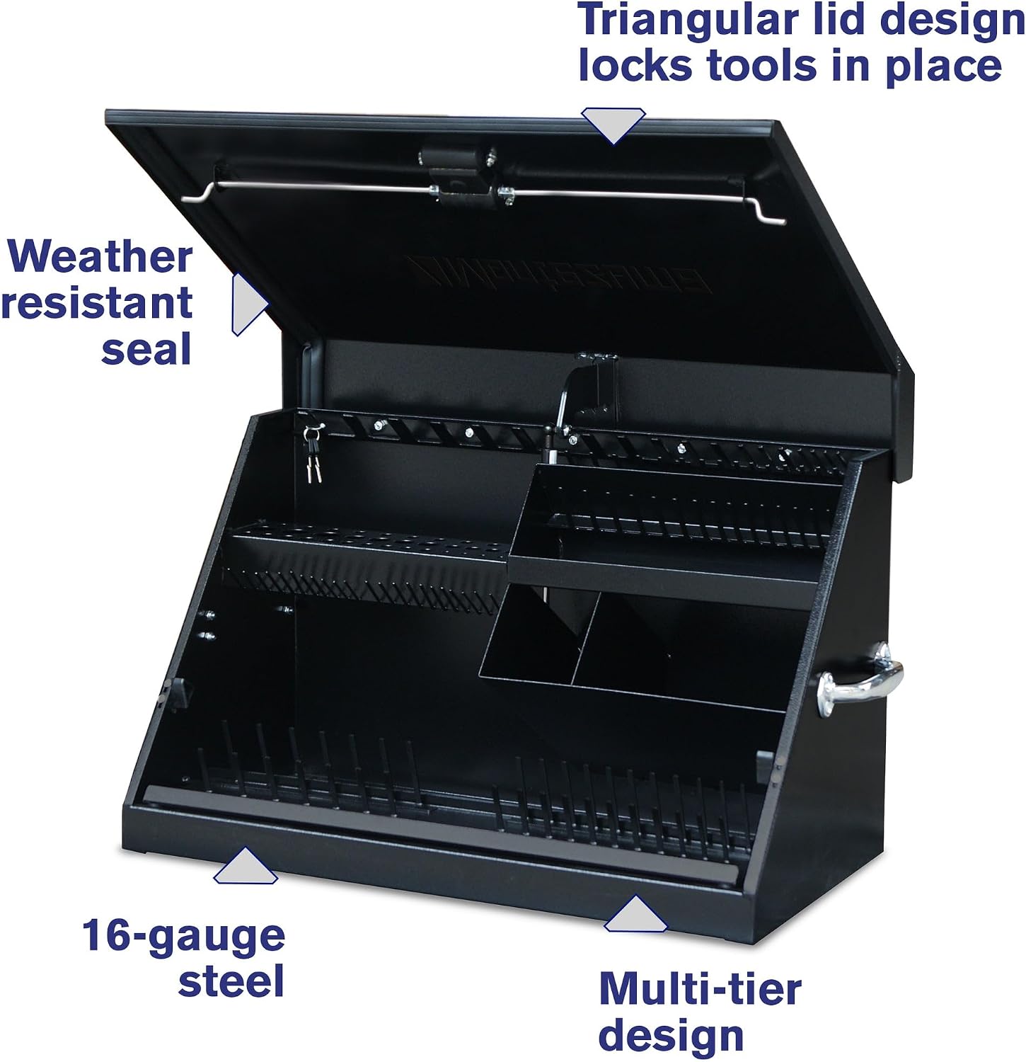 Montezuma – ME300B – 30-Inch Portable TRIANGLE Toolbox – Multi-Tier Design