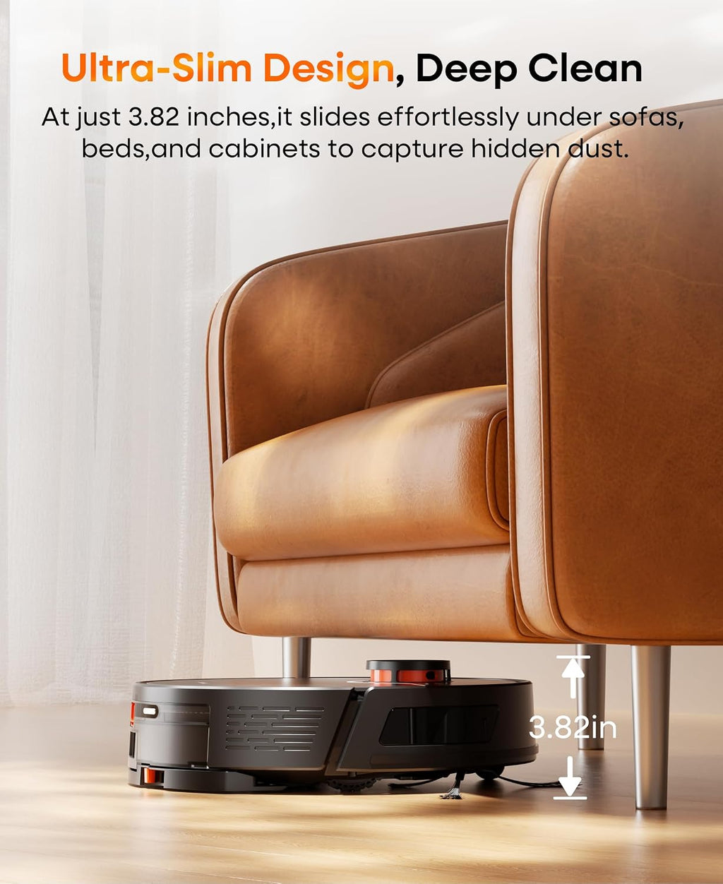 Robot Vacuum and Mop with Self-Emptying Station, 7000Pa Suction for Pet Hair on Carpets, LiDAR Navigation Creates No-Go Zones, Quiet, Works with Alexa, Ideal for Hardwood Floors & Multi-Floor Homes