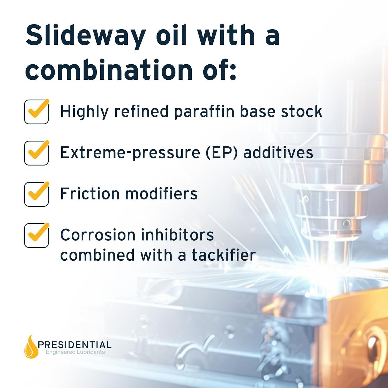 Presidential Way Oil 68 - Industrial Lubricants and Premium Oils for Milling Machines & Other Machine Tools - Control Straight-Line Motion - Made in USA - (5 gal)